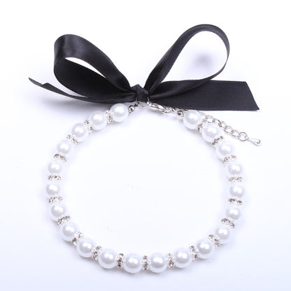 Pearls Dog Necklace Cat Collar