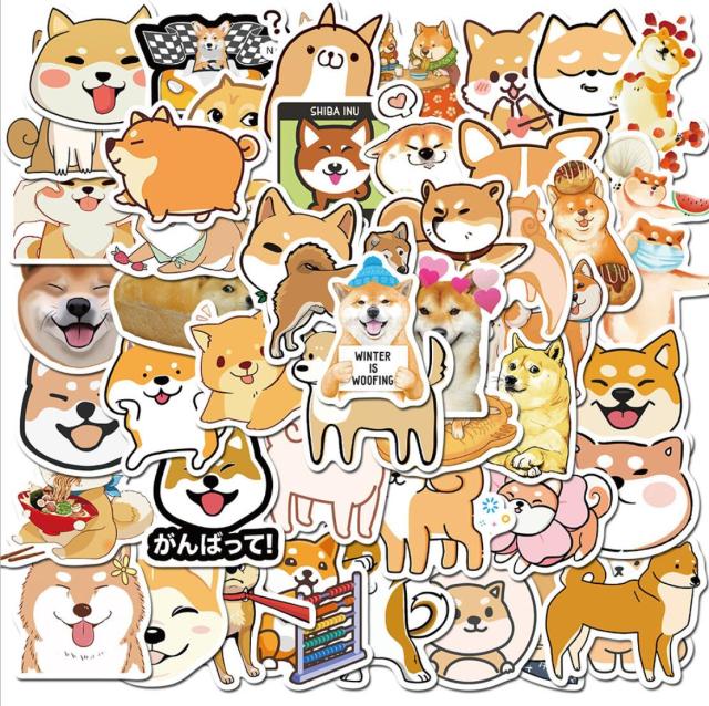 Cute Cartoon Dog Waterproof Stationery Stickers