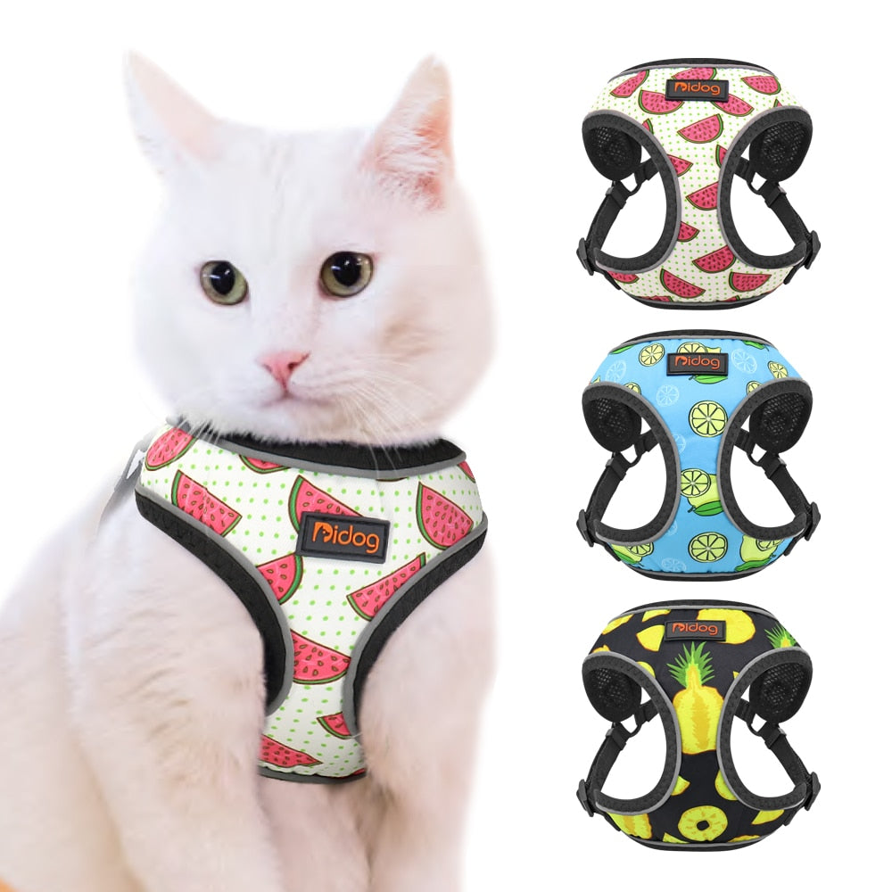 Mesh Nylon Cat Harness Reflective Vest