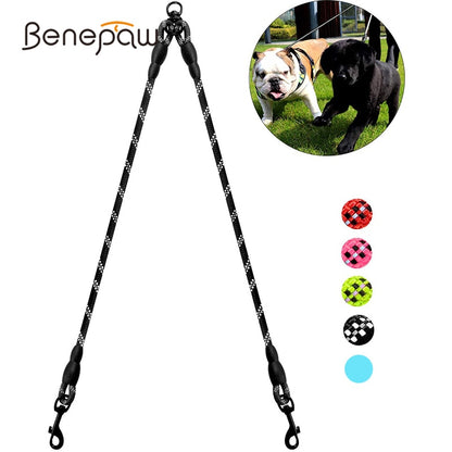 Dog Leash Coupler Reflective Leash Lead