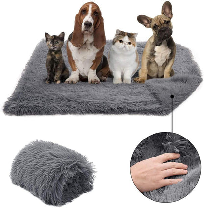 Long Plush Pet Blanket Portable Double Thickness - Dog Bed Supplies