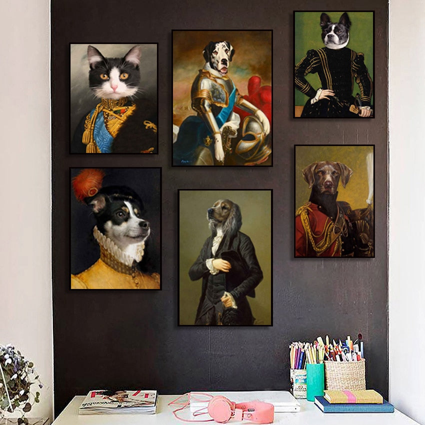 Dog Portrait Posters and Prints Nordic Wall Art