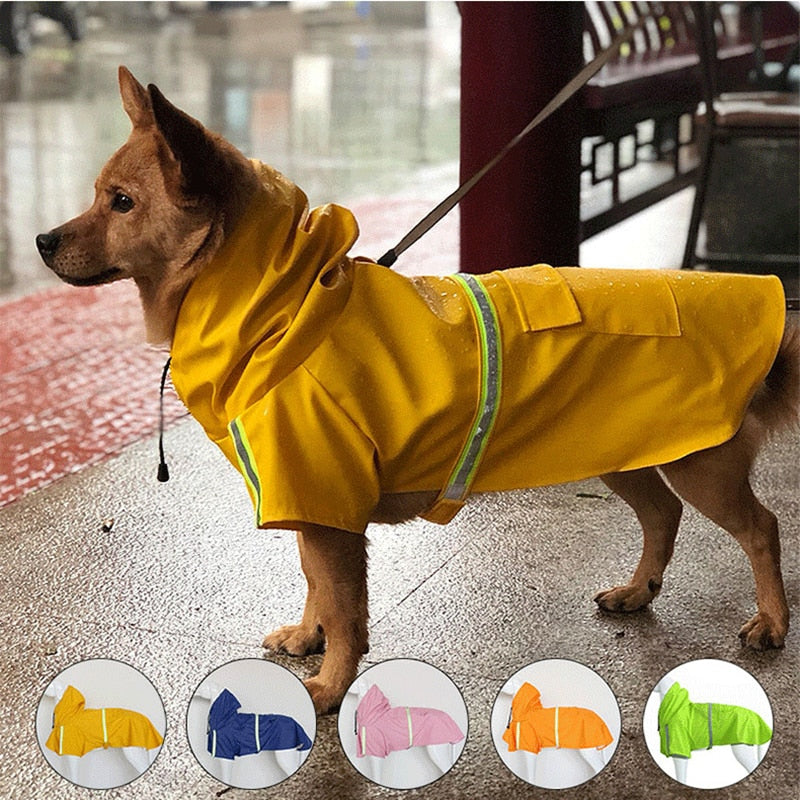 Dog Raincoats Reflective Rain Coat Jacket