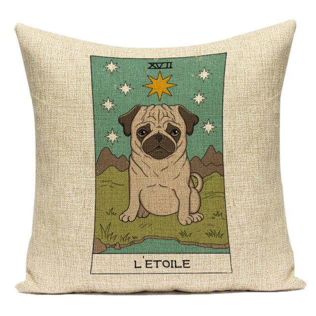 Tarot Card Pattern Dog Pillow Case