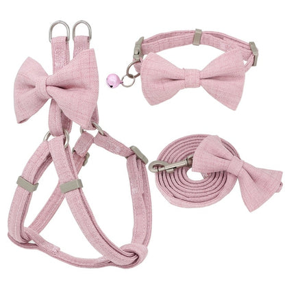 Dog Harness Leash Collar Set Adjustable
