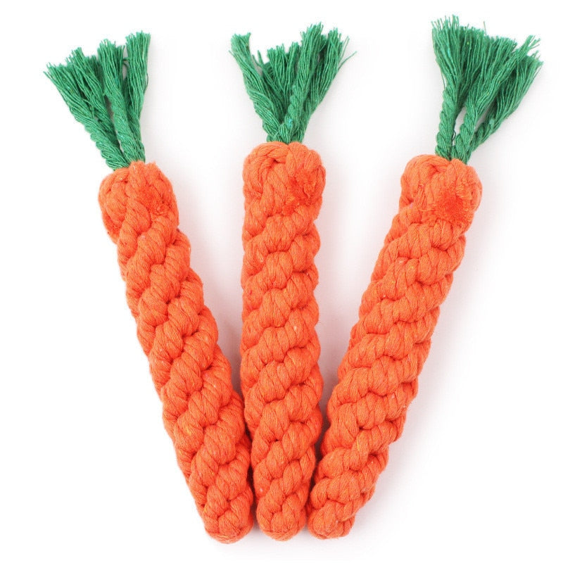 Carrot Shape Rope Puppy Chew Toys