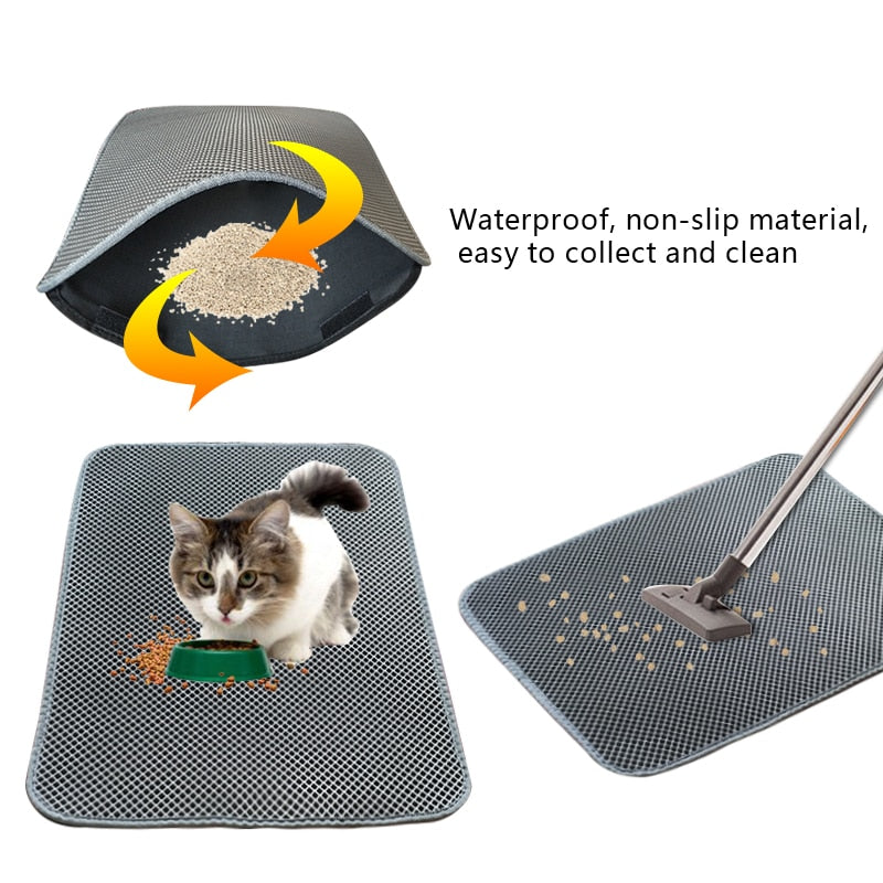 Trap Pet Cat Litter Mat Double Layer