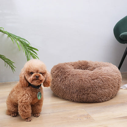 Round Long Plush Super Soft Pet Mat - Dog Bed Supplies