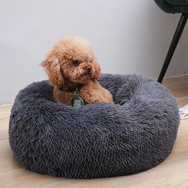 Round Long Plush Super Soft Pet Mat - Dog Bed Supplies