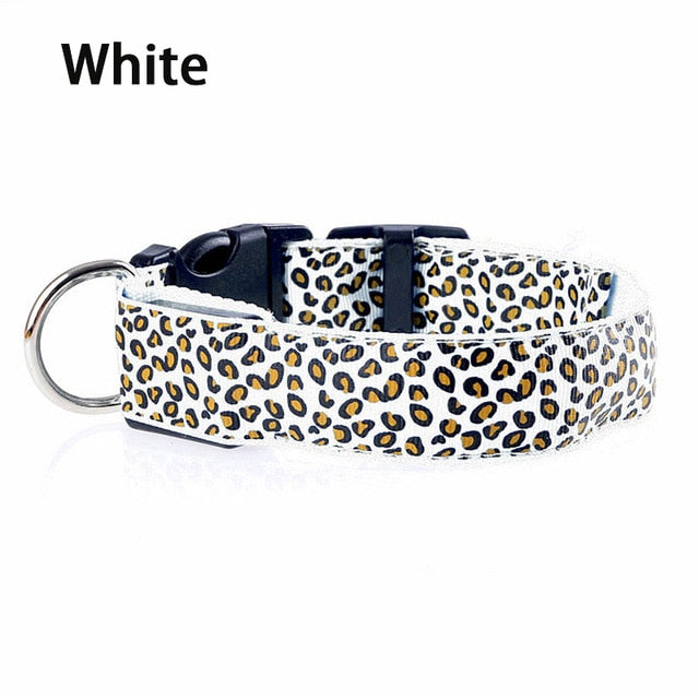 Leopard LED Dog Glowing Collar