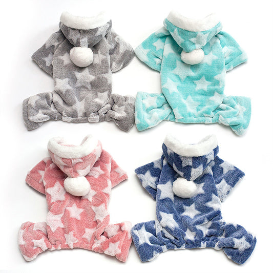 Winter Dog Pajamas Jumpsuit for Small Dogs