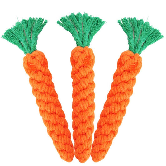 Carrot Shaped Knot Ropes Pet Toys