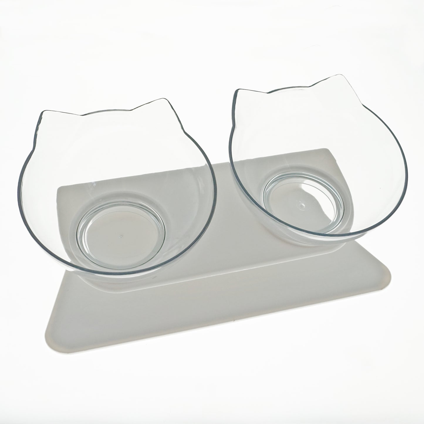 Double Transparent Non-Slip Food Bowl For Dogs