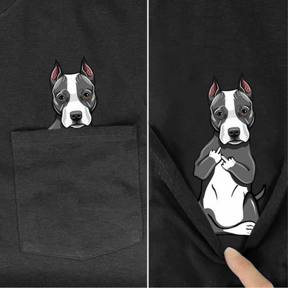 T Shirt Fashion Brand summer pocket dog