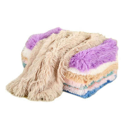 Pet Dog Cat Fluffy Fur Blanket Sleeping Mat