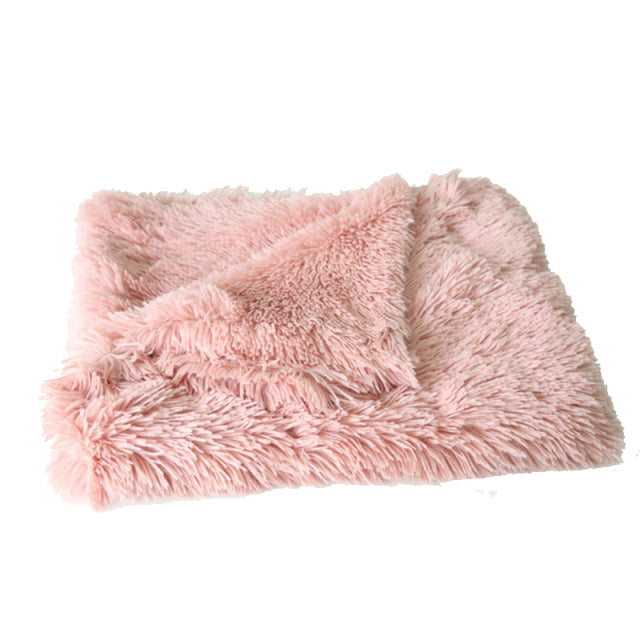 Pet Dog Cat Fluffy Fur Blanket Sleeping Mat