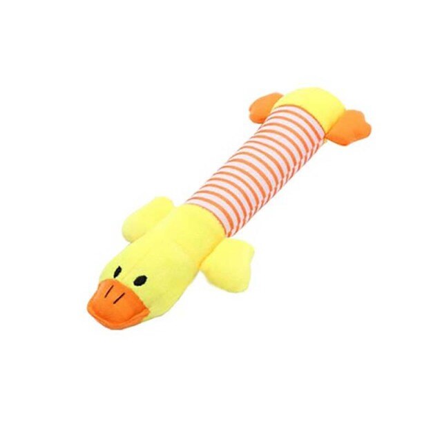 Long stripe squeaker dog toy