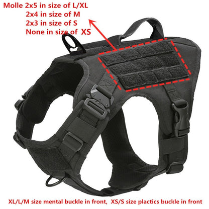 Tactical Dog Harness with Metal Buckle
