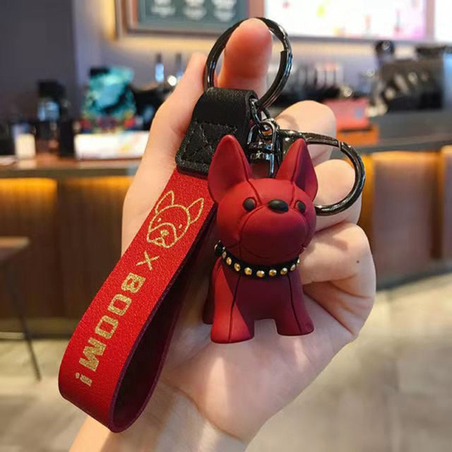Cute French pendant Dog Keychains