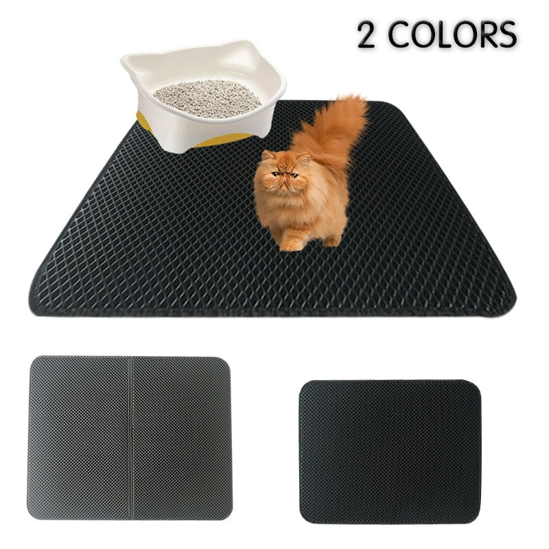 Double Layer Pet Cat Litter Box Mat Pads