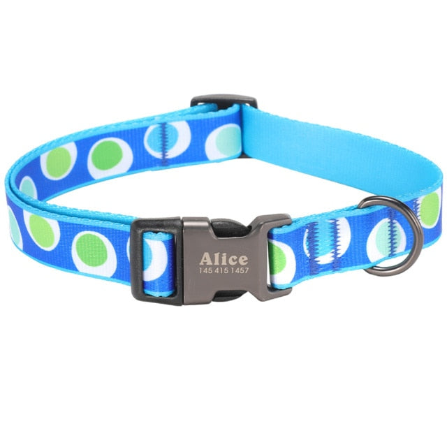 COZY JOY Dog Collar Personalized Nylon Pet Tag