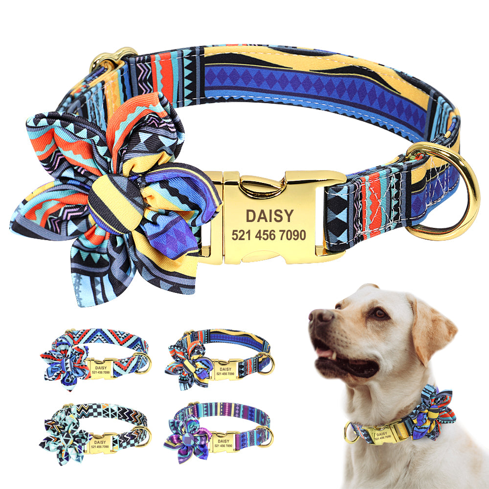 Personalized Dog Collar Nylon Pet ID Collars