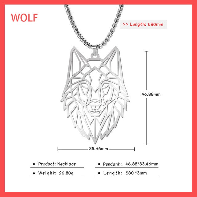 Teamer Wolf Necklace Dog Heart Box