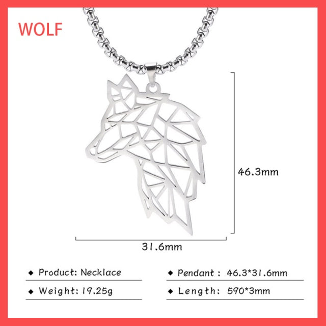 Teamer Wolf Necklace Dog Heart Box