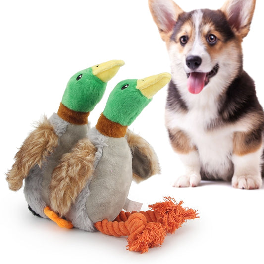 Cute Plush Duck Sound Squeak Dog Toy
