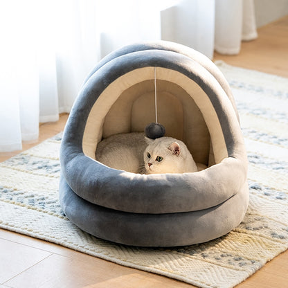Luxury Cat Cave Bed Microfiber Cushion