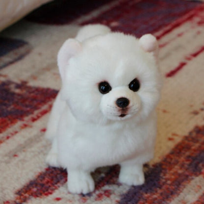 Plush Pomeranian Dog Doll Simulation