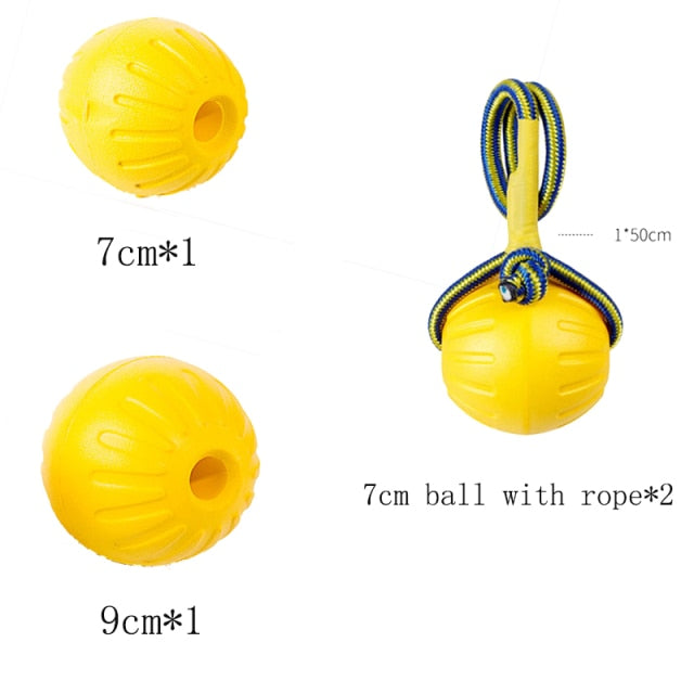 Interactive Dog Toys Rope Ball EVA Ball