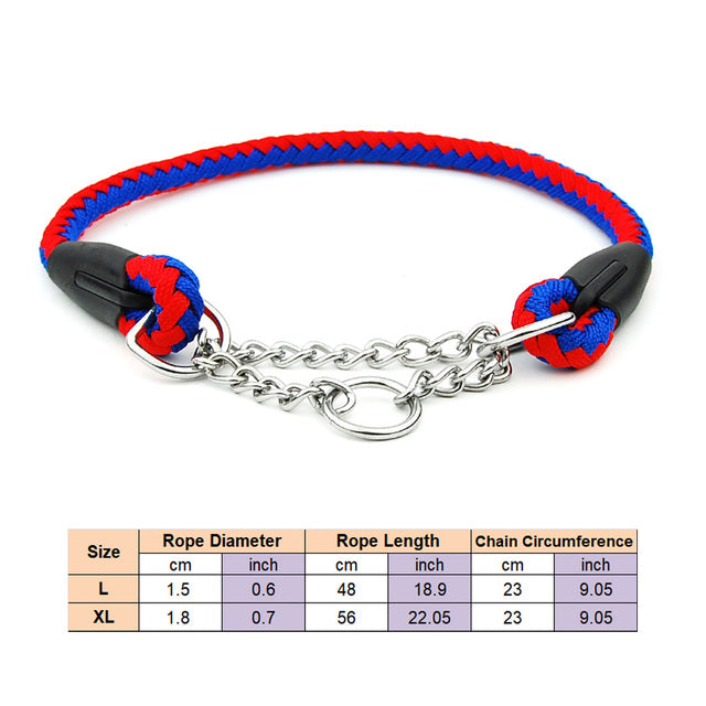 Martingal Dog Rope Collar Rope Slip Chains