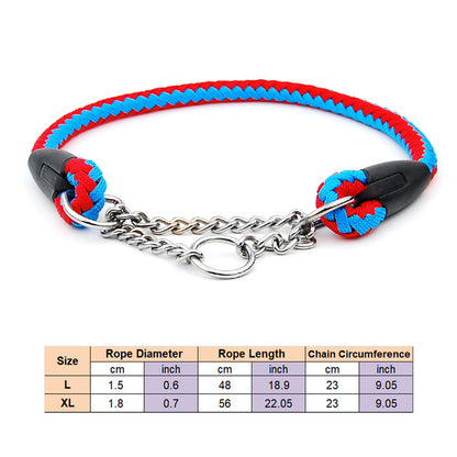 Martingal Dog Rope Collar Rope Slip Chains