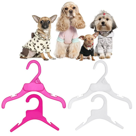 10Pcs Plastic Dog Clothes Clothing Rack Hanger