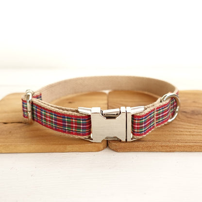 Pet Collar Scottish Plaid Custom