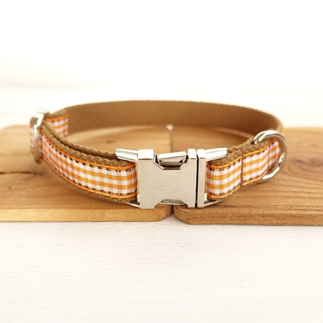 Pet Collar Scottish Plaid Custom