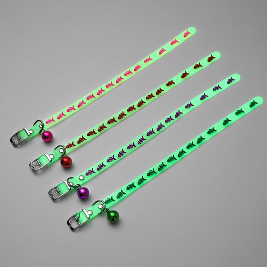 Pet Collars Glowing With Bells Glow