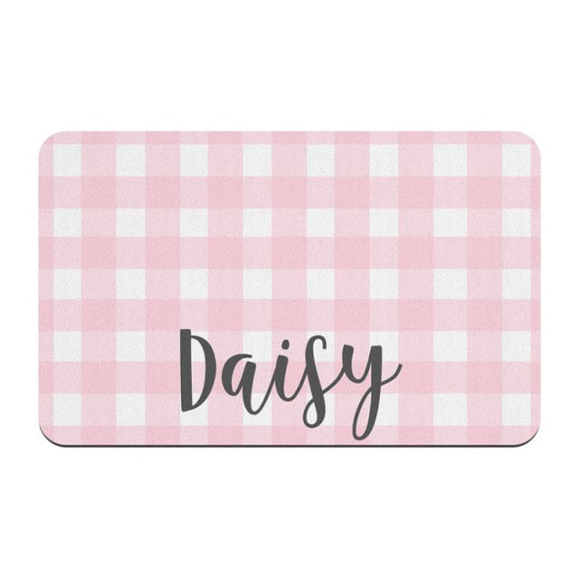 Custom Name Pet Feeding Placemat - Dog Bed Supplies