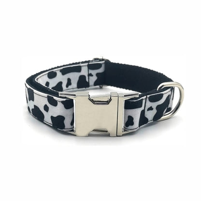 Cow Pattern Pet Collar Puppy ID Tag