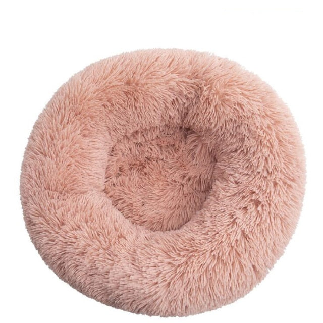 Luxury Long Plush Dounts Dog Bed Basket Calming Bed - Dog Bed Supplies