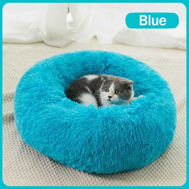 Long Plush Fluffy Pet Dog Bed Calming Dog Beds - Dog Bed Supplies