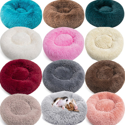 Long Plush Fluffy Pet Dog Bed Calming Dog Beds - Dog Bed Supplies