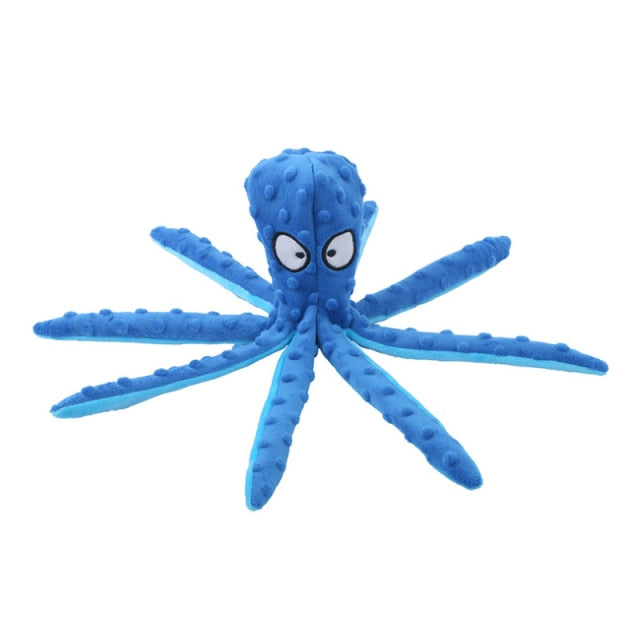 Octopus Plush Toy for Dogs Squeak Chew