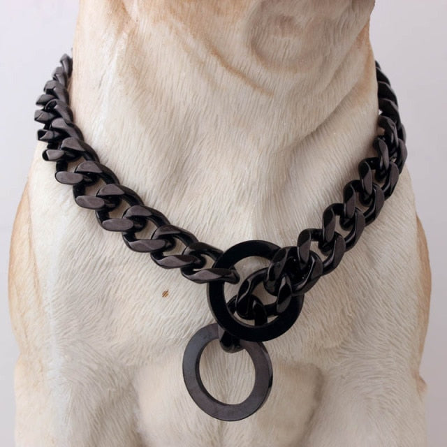 Stainless Steel Dog Collar Gold Chain