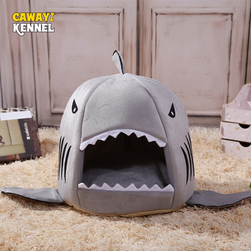 Shark Pet House Dog Bed For Dogs Cats Small Animals - Dog Bed Supplies