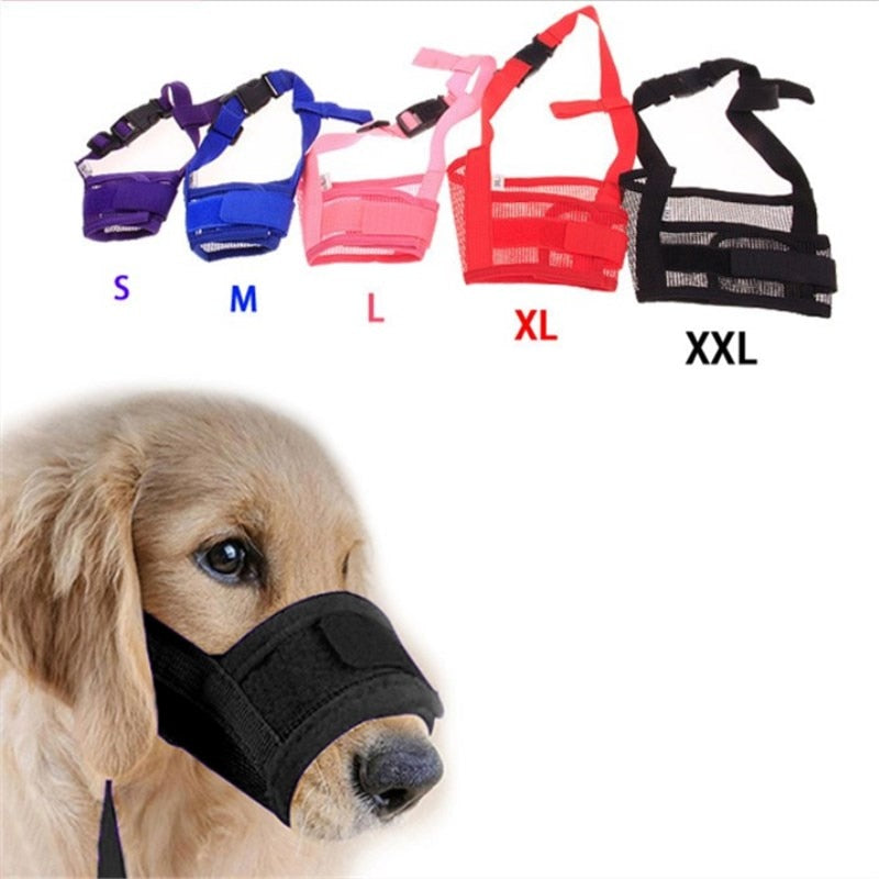 Adjustable Mesh Breathable Pet Muzzles