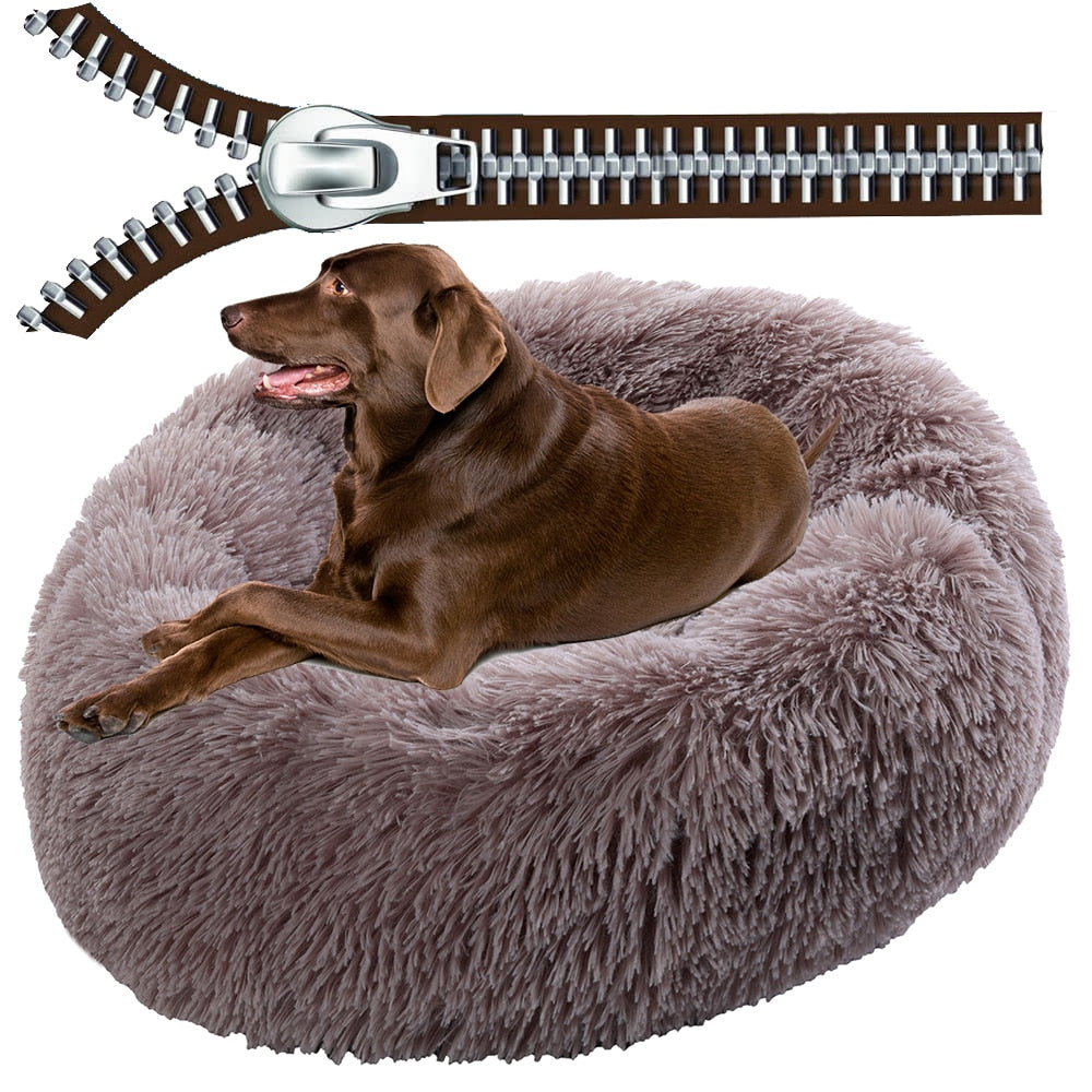 Super Large Dog Bed With Zipper Cover Long Plush Pet - Dog Bed Supplies