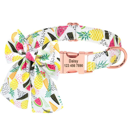 Personalized Dog Cat Collar Bowknot