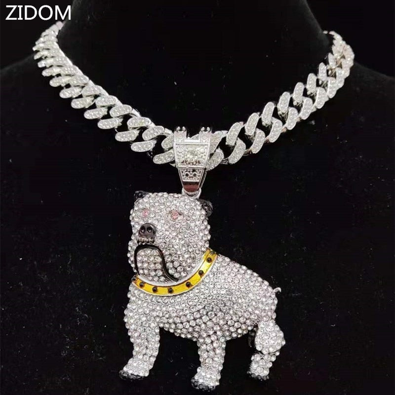 Bling Lovely Dog Pendant Necklace